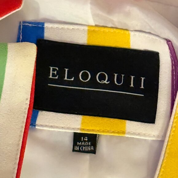 🌈 ELOQUII Rainbow Women's Blazer, SZ 14 - Picture 4 of 4